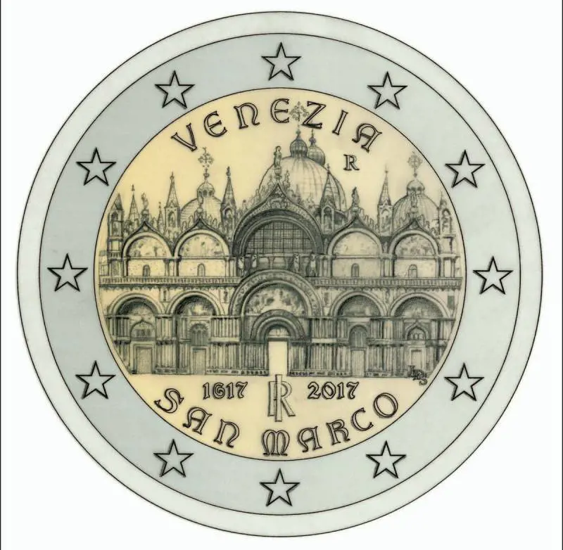 La nuova moneta da 2 euro dedicata a Venezia (clicca per ingrandire)