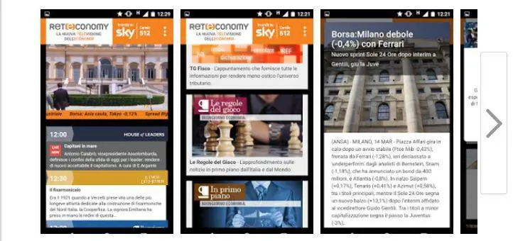 Reteconomy: news, live streaming e programmi in una App