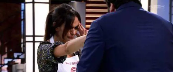 Celebrity Masterchef, Maria Grazia Cucinotta in lacrime viene eliminata