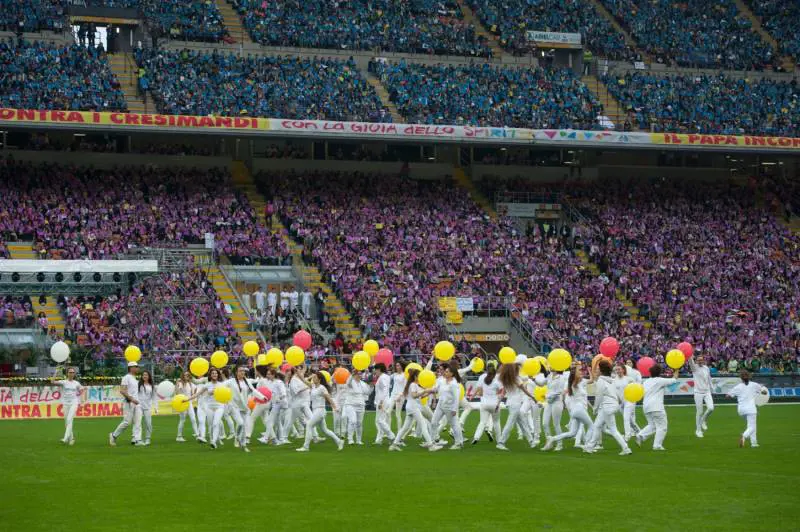 Con i  giovani a San Siro, accolto da rockstar