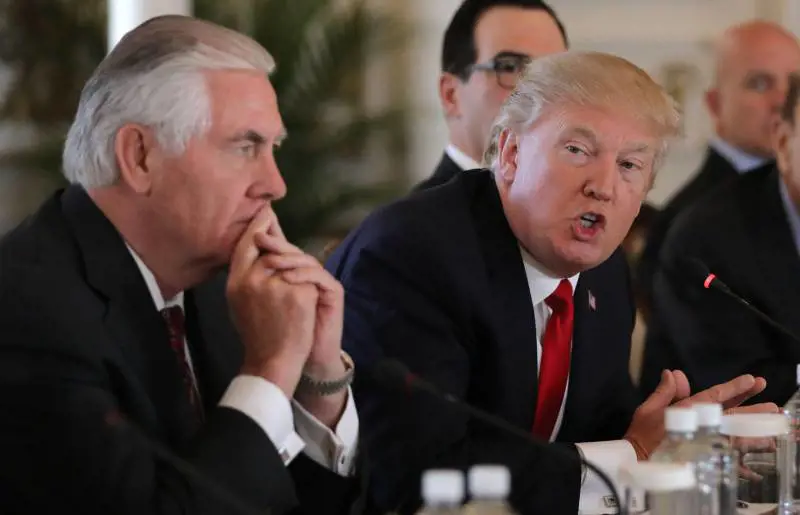 Tillerson e Trump