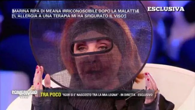 Quando Marina Ripa di Meana andò in tv coperta da un velo