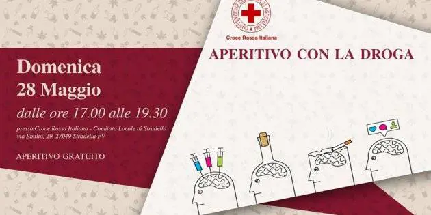 "Aperitivo con droga"  della Croce Rossa. E la rete si scatena