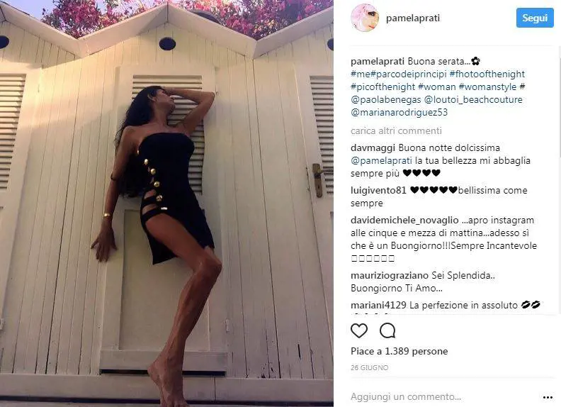 Pamela Prati nel mirino dei fan per le foto su Instagram