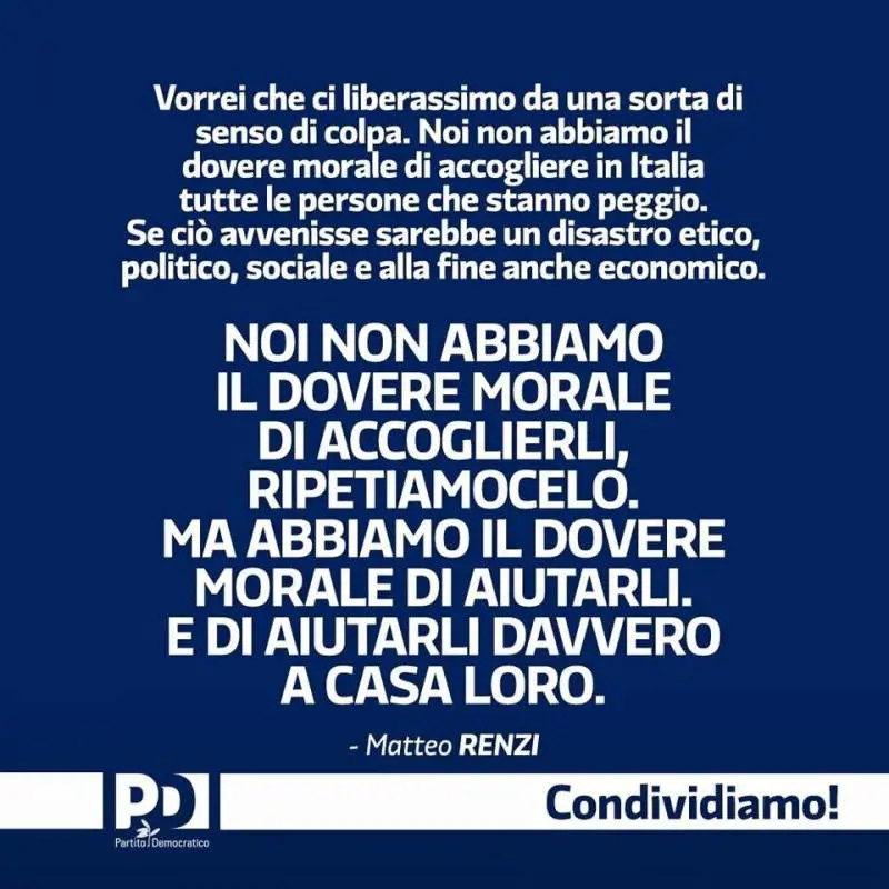 Renzi si "salvinizza", il Pd rimuove il post 
