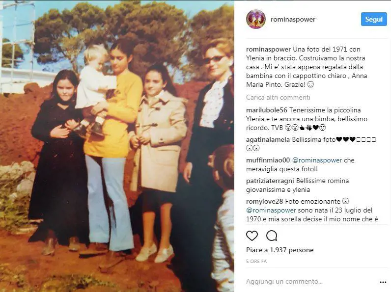 Romina Power e quel triste ricordo di Ylenia