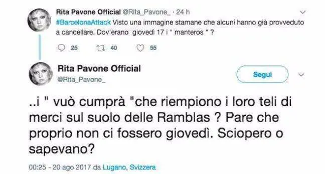 Rita Pavone e il tweet su Barcellona: scoppia il caso sui social