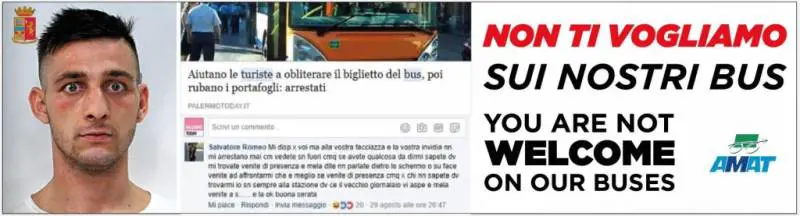 "Non ti vogliamo sui nostri bus". Ma il ladro si vanta: "Non mi prendete..."