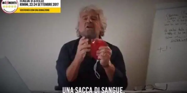 Grillo chiede del "sangue" perché il M5s è a secco