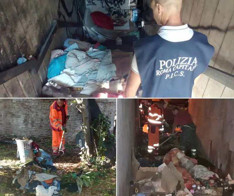 Roma, smantellate le favelas di Porta Pia