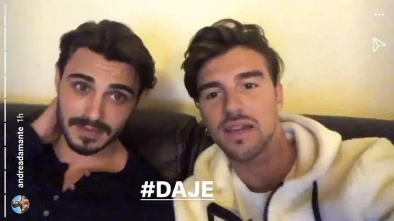 Gf Vip, Andrea Damante e Francesco Monte insieme per la puntata