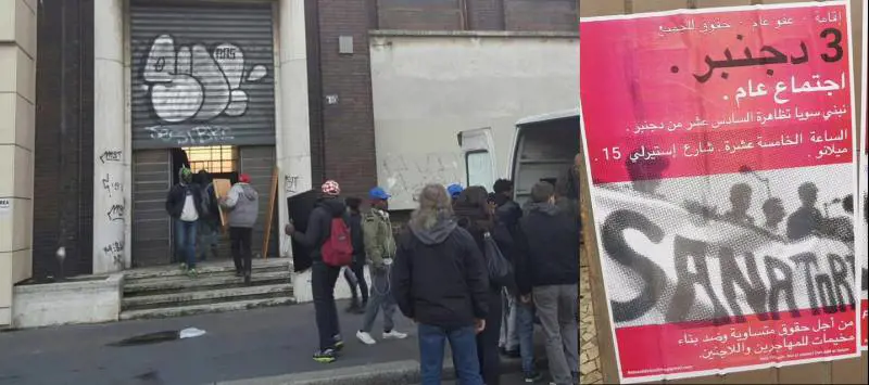 Manifesti anche in arabo per il raduno no global negli ex bagni occupati
