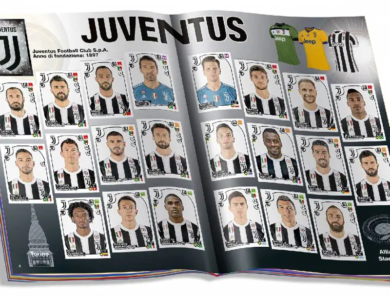 Le figurine della Juventus campione