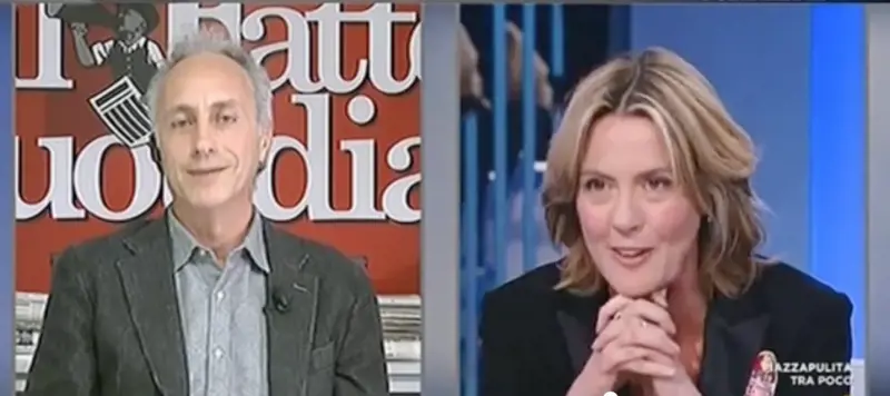 Lite in diretta televisiva tra Travaglio e Lorenzin