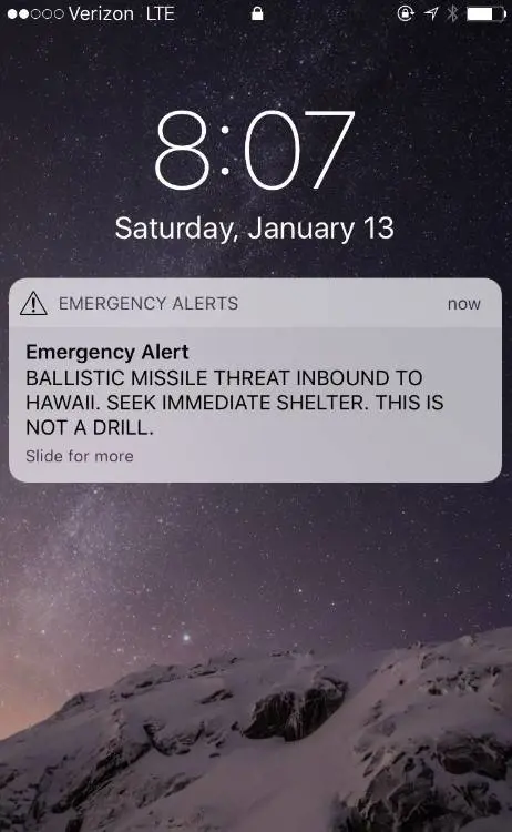 Hawaii, panico per un sms: "Missile in arrivo, fuggite". Ma è stato inviato per errore