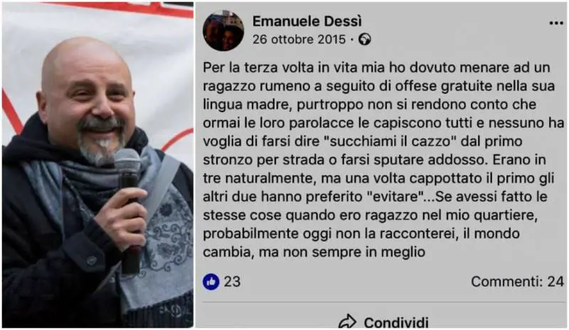 Grillino amico di Spada si vantava su Facebook "Ho menato dei romeni"