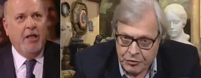 Scintille Sgarbi-Friedman Insulti in tv a Piazza Pulita