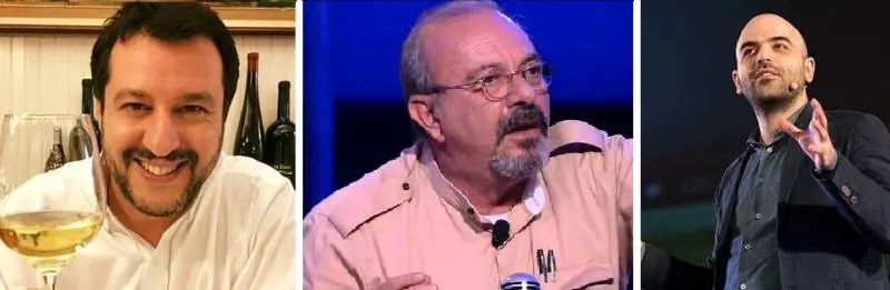Salvini brinda ai suoi nemici. Saviano, Vauro & Co. si irritano
