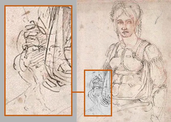 La caricatura nascosta di Michelangelo