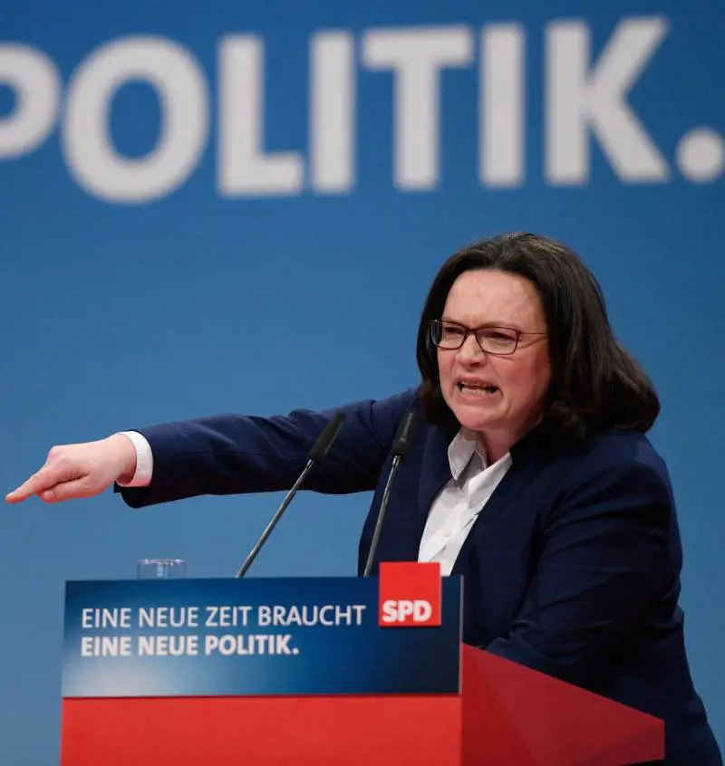 Tracollo dell'Spd alle Europee: Nahles lascia. Governo in bilico