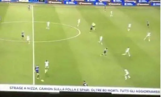 Inter-Sassuolo, la gaffe di Sky nel sottopancia: "Attentato a Nizza, 80 morti"