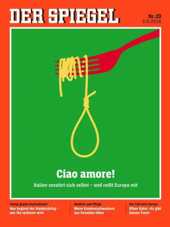 Altro insulto all'Italia da Spiegel Uno spaghetto come un cappio