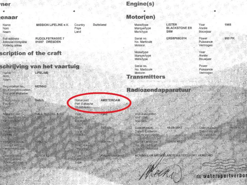 "Lifeline ha bandiera olandese", ma Amsterdam non vuole i migranti
