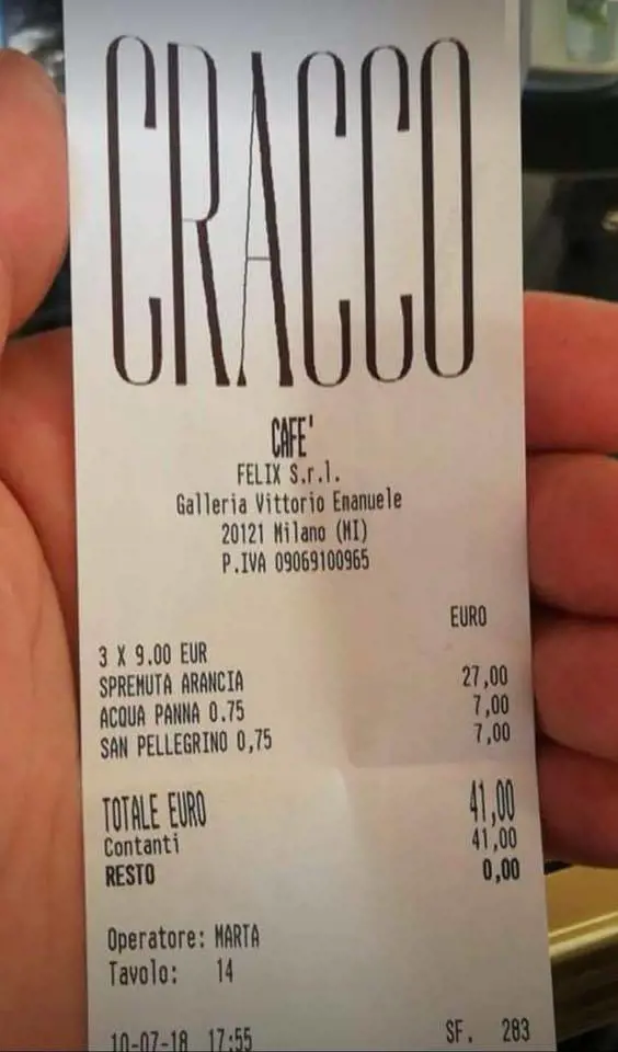 Cracco, cliente pubblica il conto salato ma la rete lo attacca