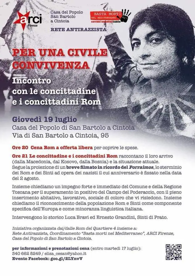 L'Arci e quel convegno coi rom vicino a dove è morto Duccio
