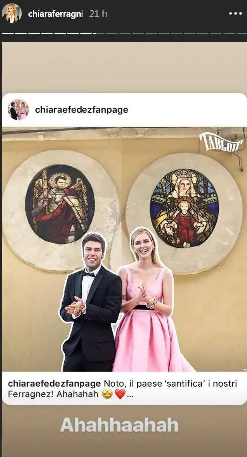 Chiara Ferragni e Fedez diventano la Madonna e l'arcangelo Michele. Scoppia la bufera