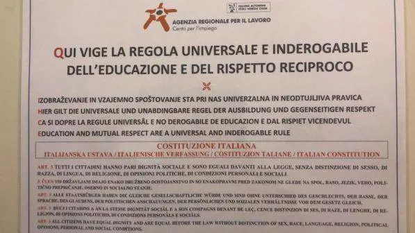 Stranieri rifiutano di parlare alle operatrici del centro, la Regione risponde con un cartello