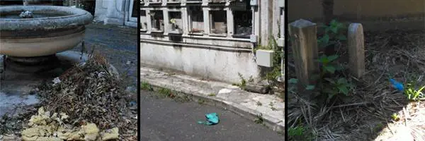 Roma, furti e biancheria intima tra le tombe: cimiteri in balia del degrado