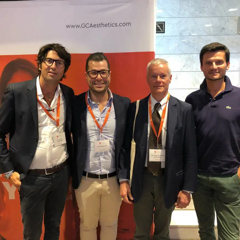 Il professor fabio Santarelli di Pompeo (terzo da sinistra)