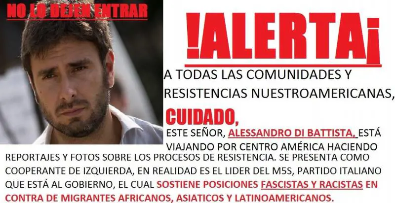 America Latina, social contro Di Battista: "Vattene, sei un fascista"