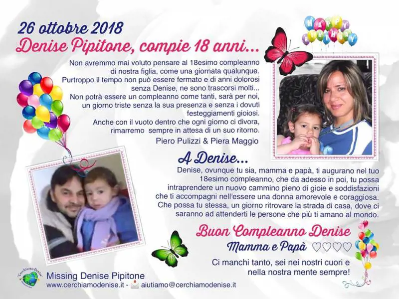 Oggi Denise Pipitone avrebbe 18 anni. I genitori: "Ti aspettiamo"