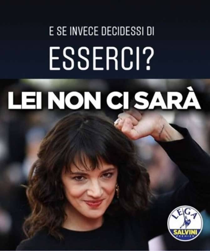 Asia argento poster Salvini