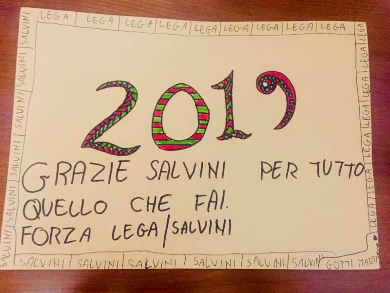 Disegno della bambina per Salvini