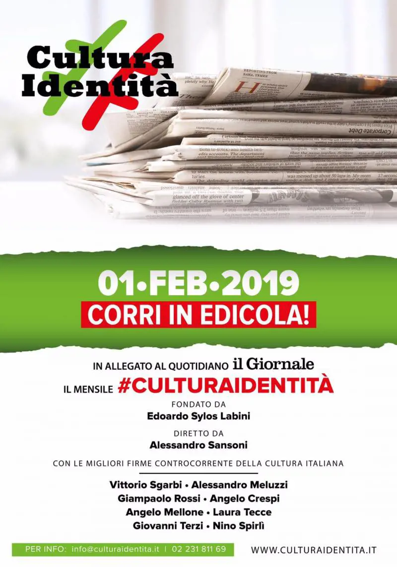 #Culturaidentità, nasce il nuovo mensile culturale (e gratuito) in edicola dal 1° febbraio