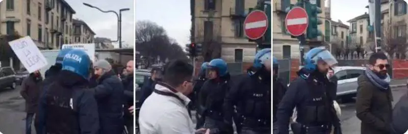 Antagonisti assaltano il gazebo della Lega: "Basta violenza rossa"
