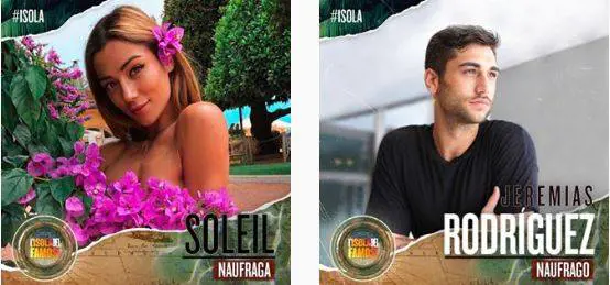 Isola dei Famosi, Jeremias Rodriguez e Soleil Sorge nuovi naufraghi