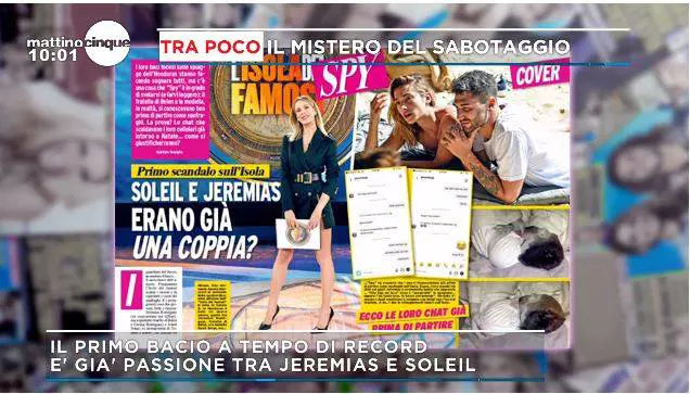 Isola dei Famosi, spunta la chat 'piccante' tra Soleil e Jeremias