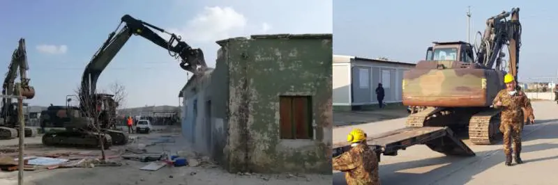 Foggia, ruspe a Borgo Mezzanone per abbattere il ghetto dei migranti
