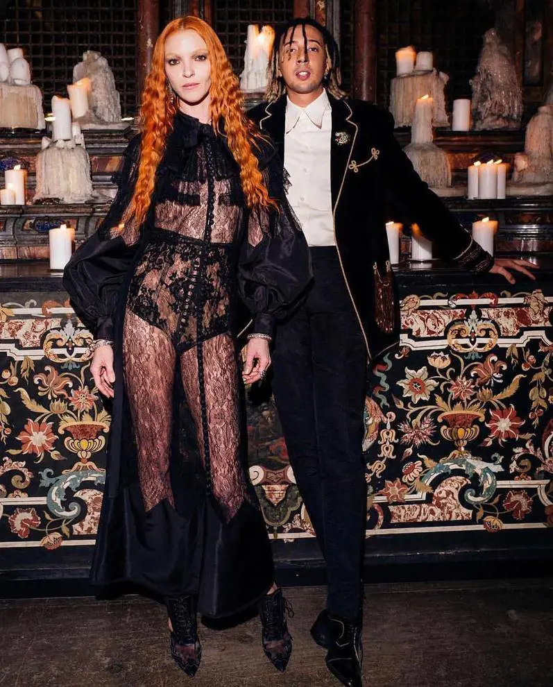 Ghali e Mariacarla Boscono, prima uscita pubblica