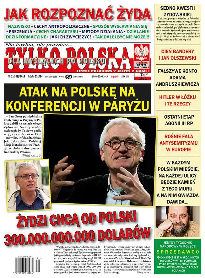 Polonia, giornale nazionalista spiega "come riconoscere un ebreo"