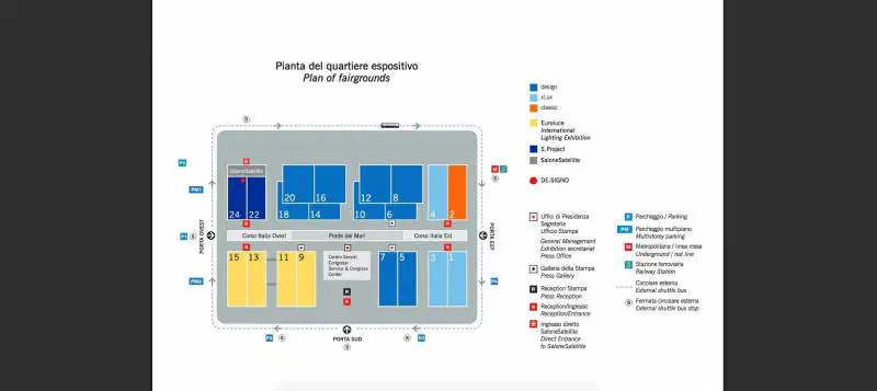 Tutti i numeri dei Saloni e la mappa dei padiglioni