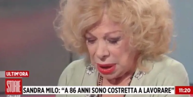 Sandra Milo in lacrime: "Ho i conti pignorati, c'è gente che si uccide"