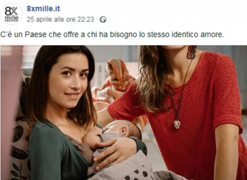 Bufera sullo spot per l'8xmille: pubblicità per le famiglie gay?