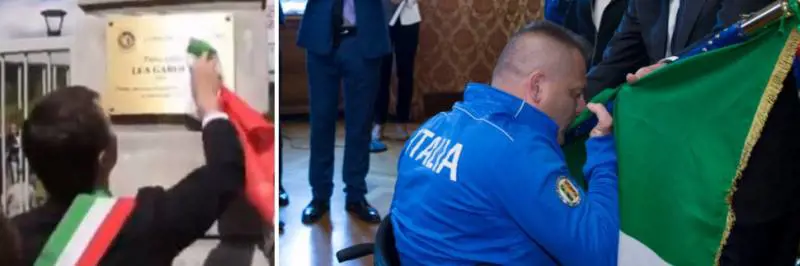 La lezione del parà eroe a Gori: "La bandiera merita rispetto"