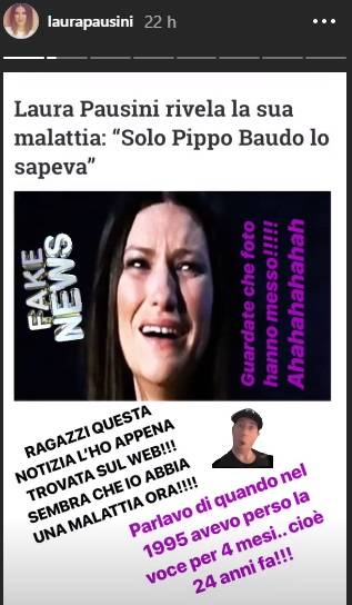 Laura Pausini fake news