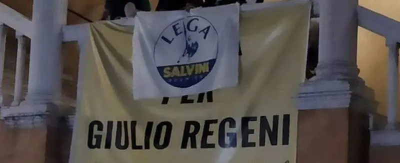 Lega festeggia coprendo lo striscione per Regeni: polemica a Ferrara